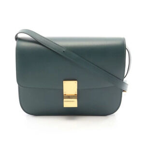 Celine Classic Crossbody Box Bag flap pushlock Green